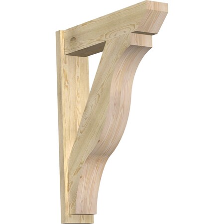 Ekena Millwork Funston Slat Rough Sawn Outlooker, Douglas Fir, 8"W x 34"D x 46"H OUT08X34X46FST06RDF